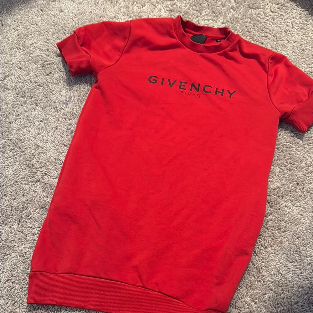 Givenchy Red Casual Dress with Striking Logo